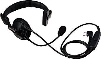 Kenwood KHS-7A, Lightweight Single Muff Headset with Boom Mic